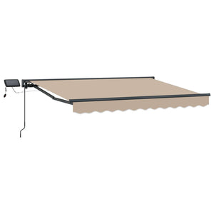 Manuelle LED-Markise 3x2,5m Beige/Anthrazit