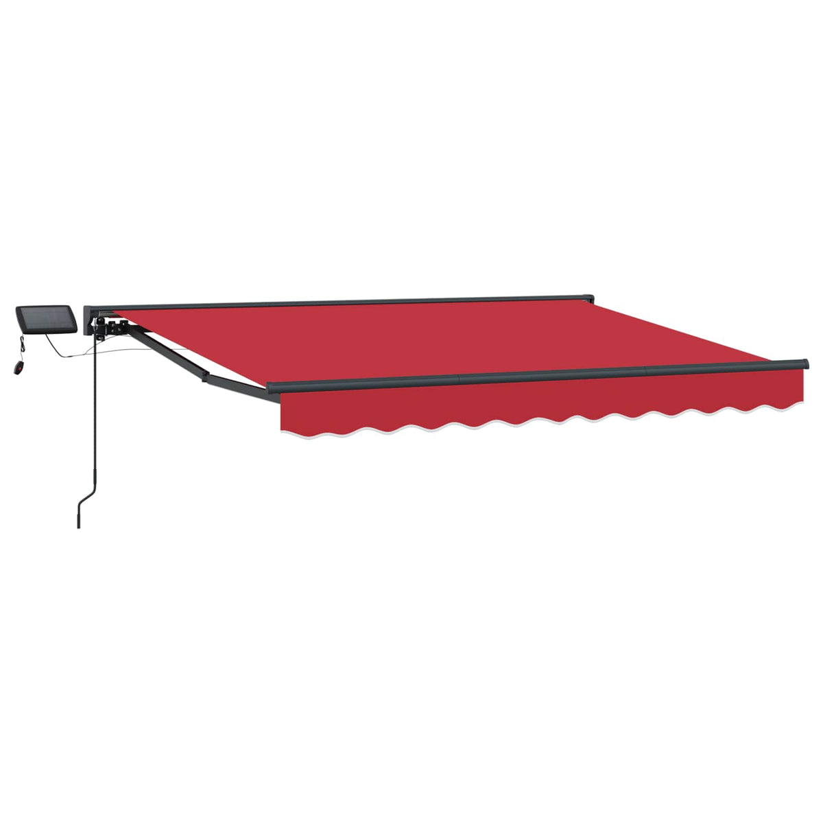 Manuelle LED Markise 3x2,5m Rot & Anthrazit