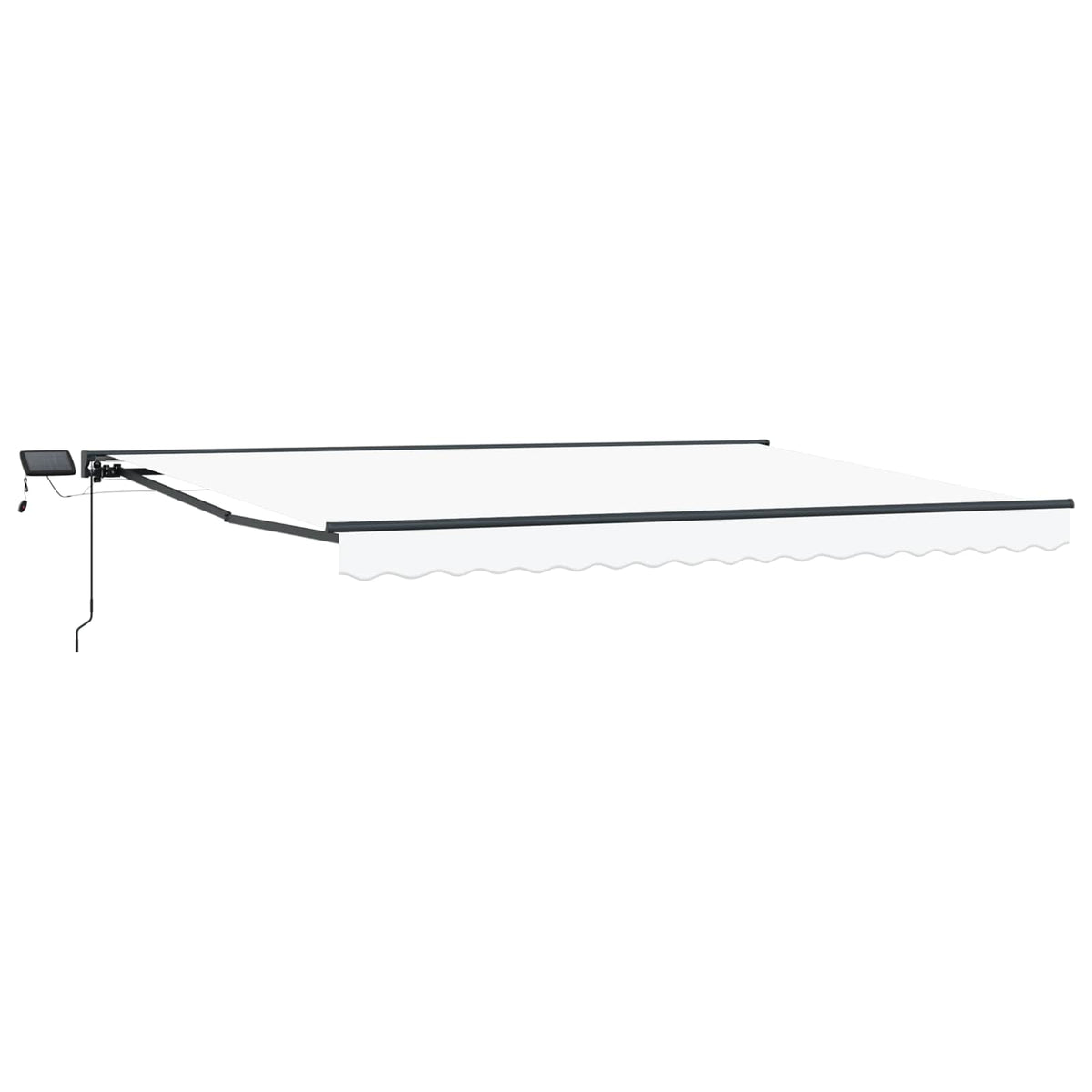 Manuelle LED-Markise, 4,5x3 m, Weiß/Anthrazit