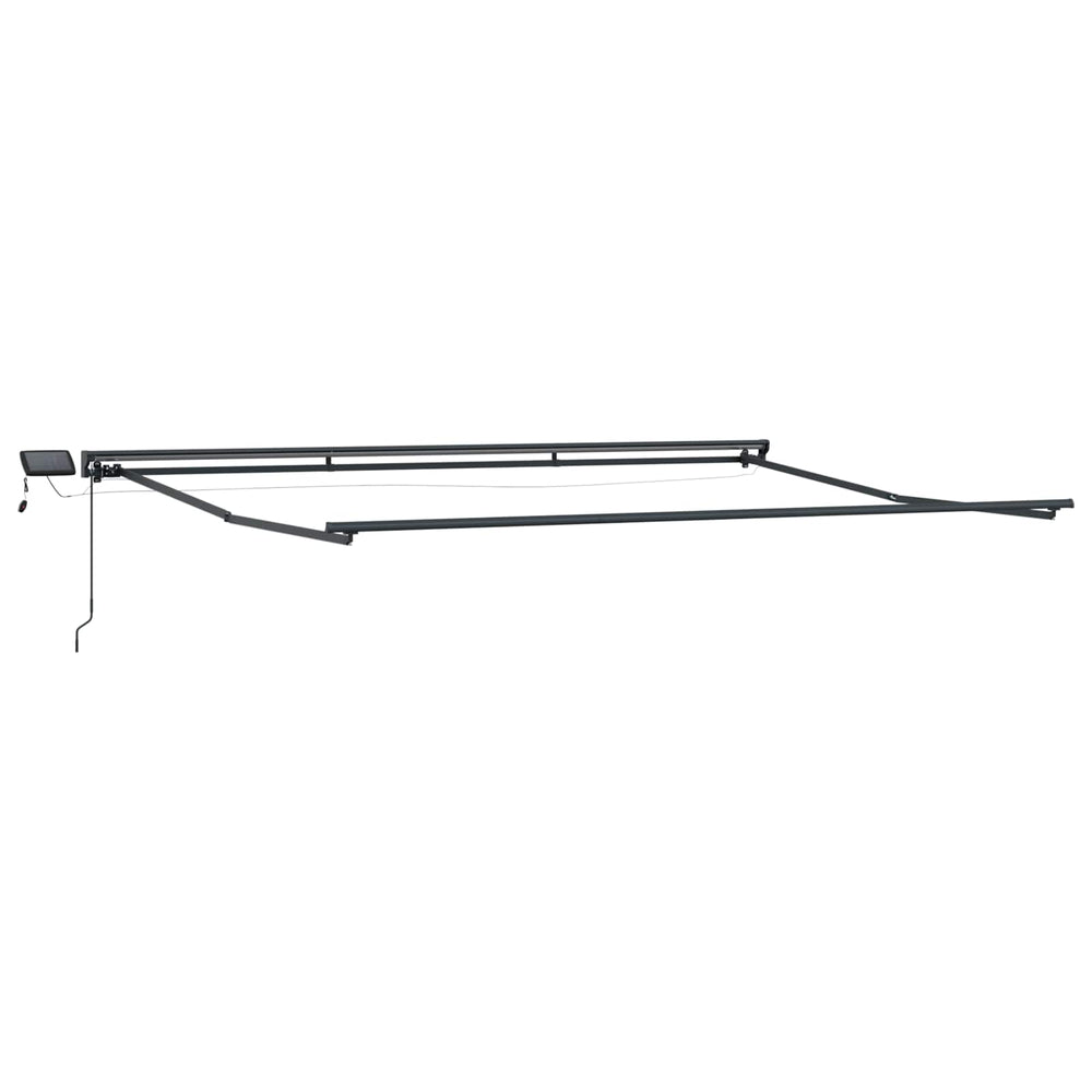 Manuelle LED Markise Anthrazit 5x3 m