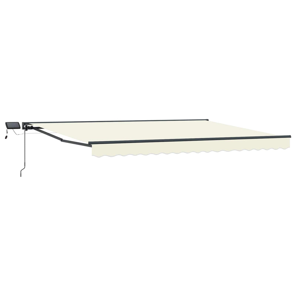 Manuelle LED-Markise 5x3m Creme/Anthrazit