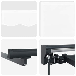 Manuelle Markise mit LED, 5x3 m