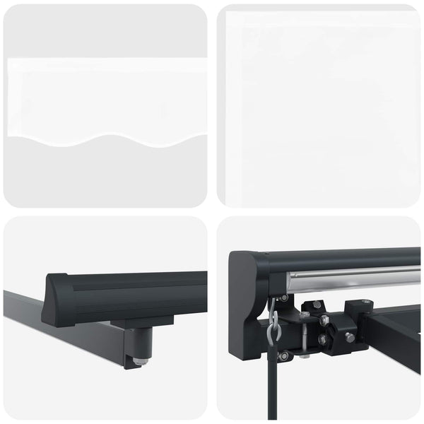 Manuelle Markise mit LED, 5x3 m