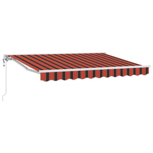 Elektrische Ausziehbare Markise, Orange/Schwarz/Gelb