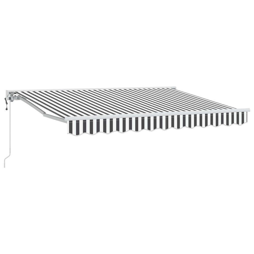 Elektrische Markise, ausziehbar, 3x2,5 m, Anthrazit/Weiß