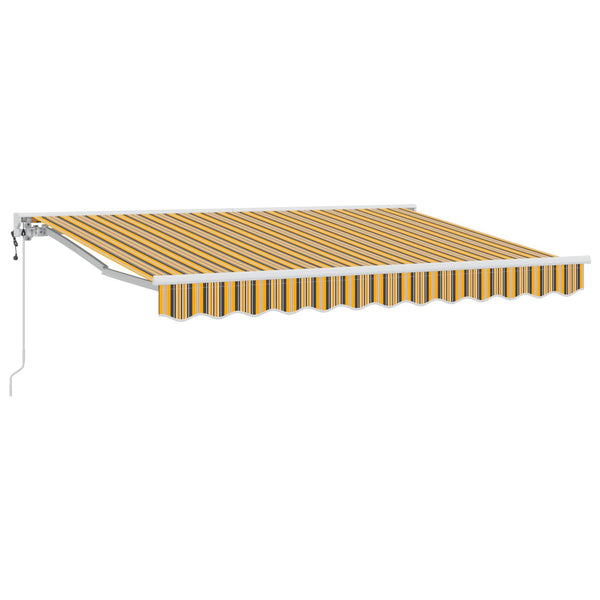 Elektrische Markise 3x2,5m Gelb/Grau/Weiß