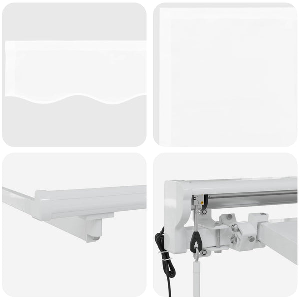 Elektrische Markise, ausziehbar, 3x2,5 m, Weiß