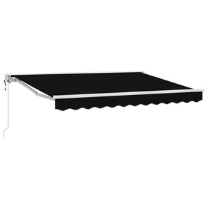Elektrische Markise, ausziehbar, 3,5x2,5m, Schwarz
