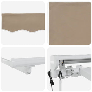 Elektrische Markise, Ausziehbar, 3,5x2,5m, Beige