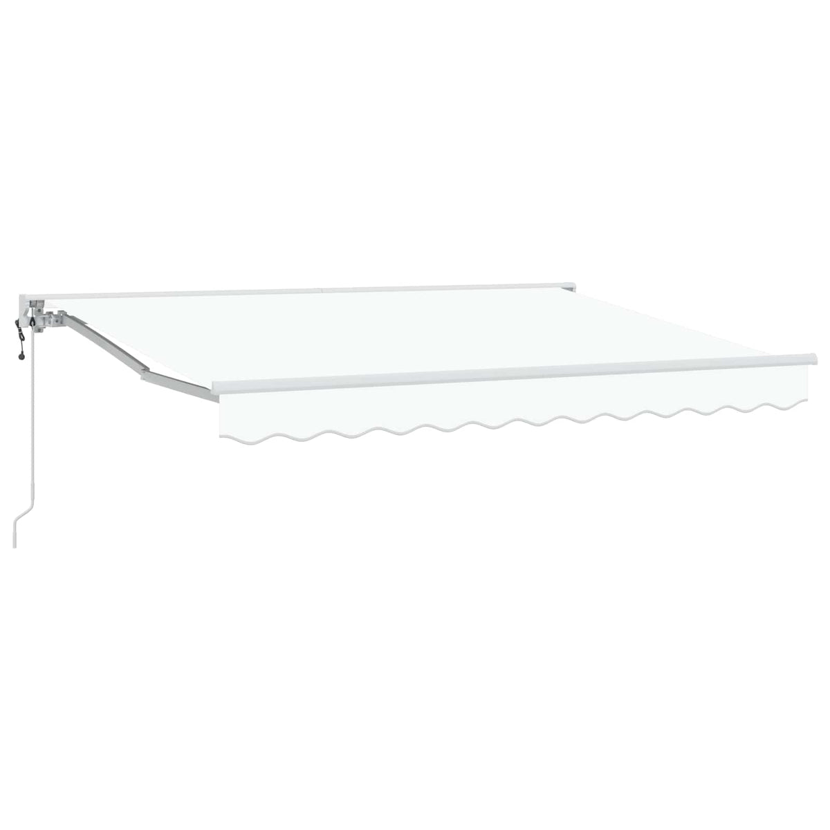 Elektrische Markise, Ausziehbar, 3,5x2,5m, Weiß
