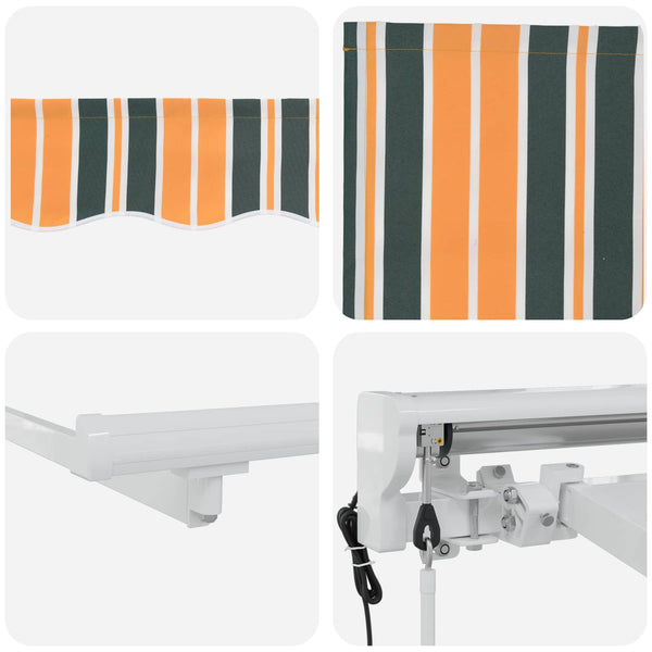 Elektrische Markise Grün/Gelb 3,5x2,5m