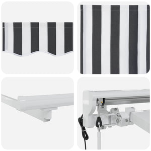 Elektrische Markise 4x3m Anthrazit/Weiß