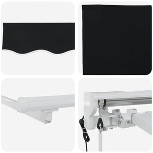 Elektrische Markise, 4x3 m, Schwarz