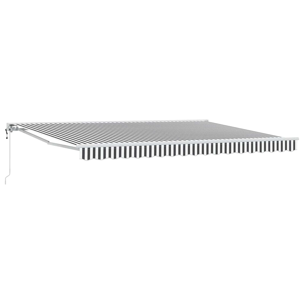 vidaXL Electric Retractable Awning Anthracite and White 4 x 3.5 m