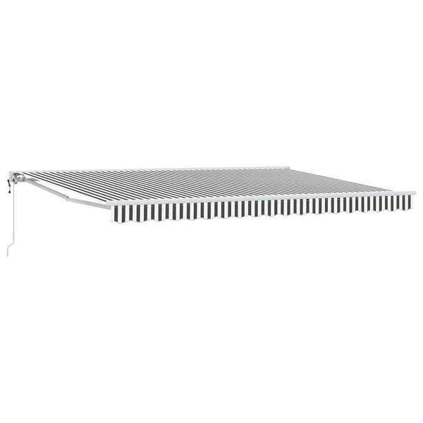 vidaXL Electric Retractable Awning Anthracite and White 4 x 3.5 m