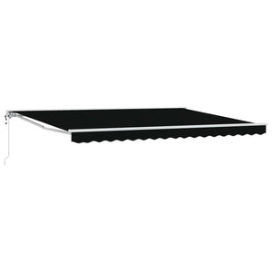 vidaXL Electric Retractable Awning Black 4 x 3.5 m