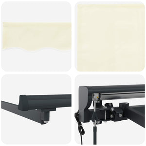 Elektrische Ausziehbare Markise Creme 3x2 m