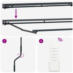 Elektrische Markise Braun 3x2 m