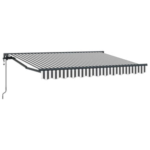 vidaXL Electric Retractable Awning Anthracite and White 3.5 x 2 m
