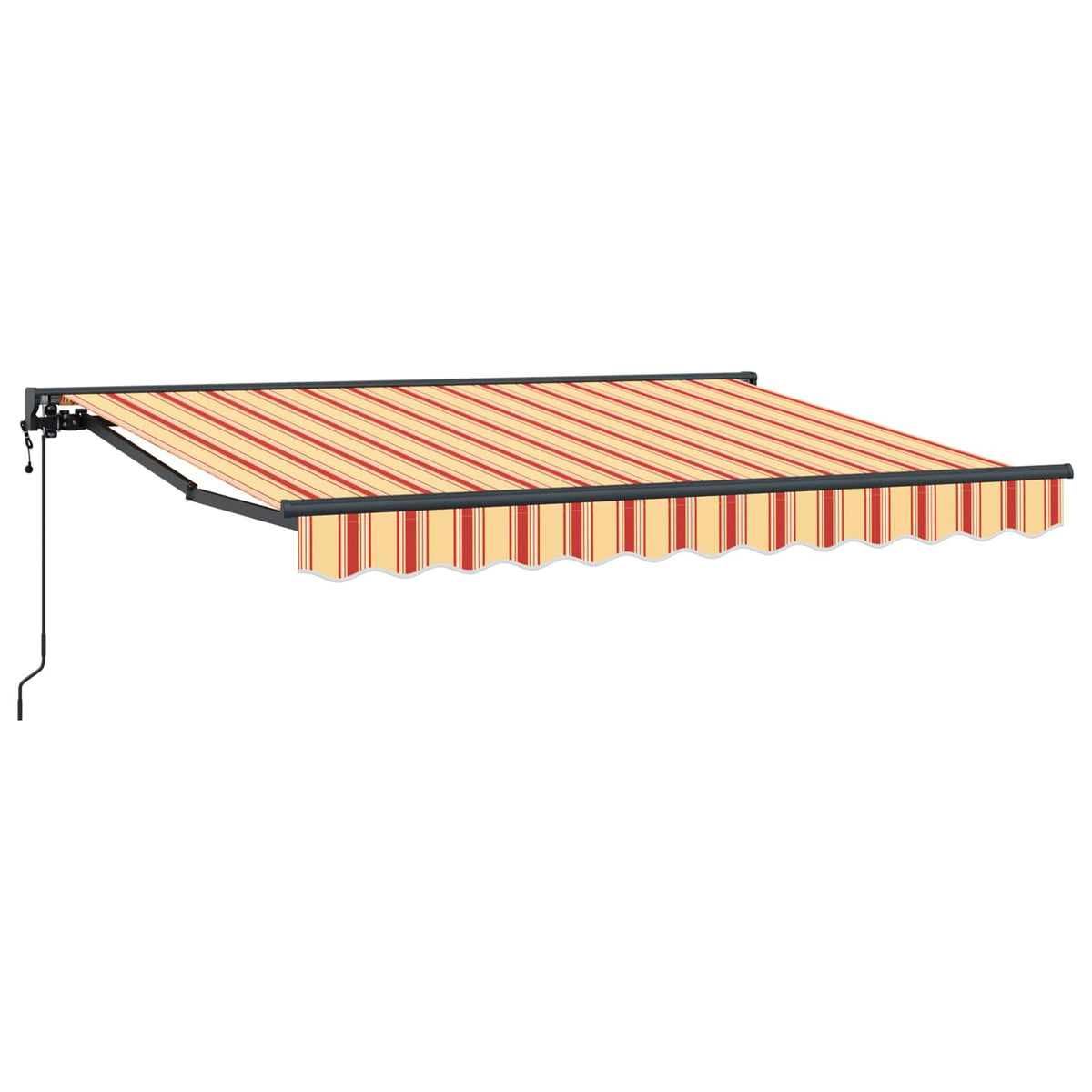 vidaXL Electric Retractable Awning Yellow, Orange and White 3.5 x 2 m