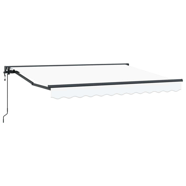 vidaXL Electric Retractable Awning White 3.5 x 2 m