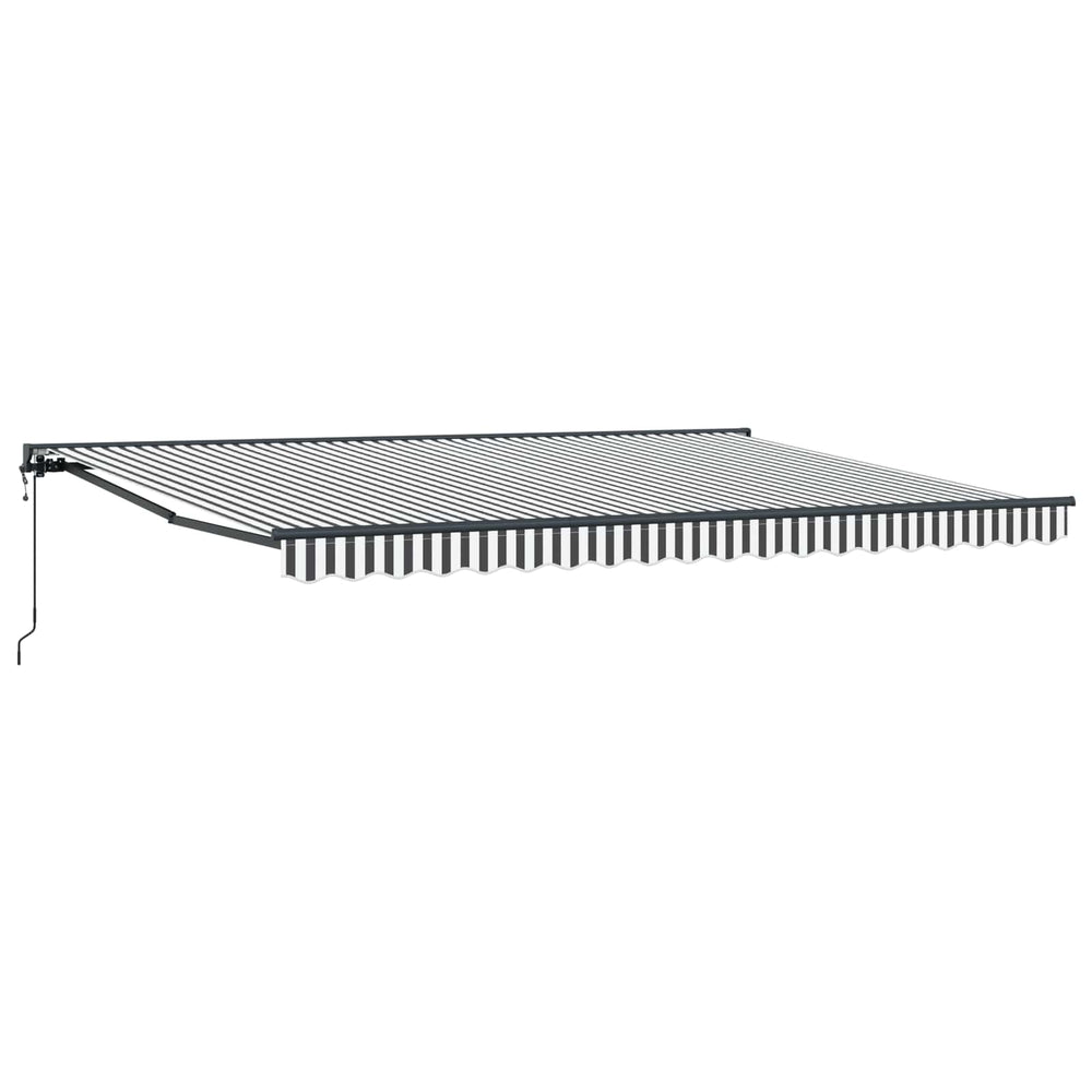 vidaXL Electric Retractable Awning Anthracite and White 4 x 2 m