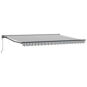 vidaXL Electric Retractable Awning Anthracite and White 4 x 2 m