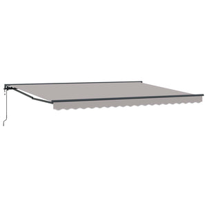 vidaXL Electric Retractable Awning Light Gray and Anthracite 4 x 2 m