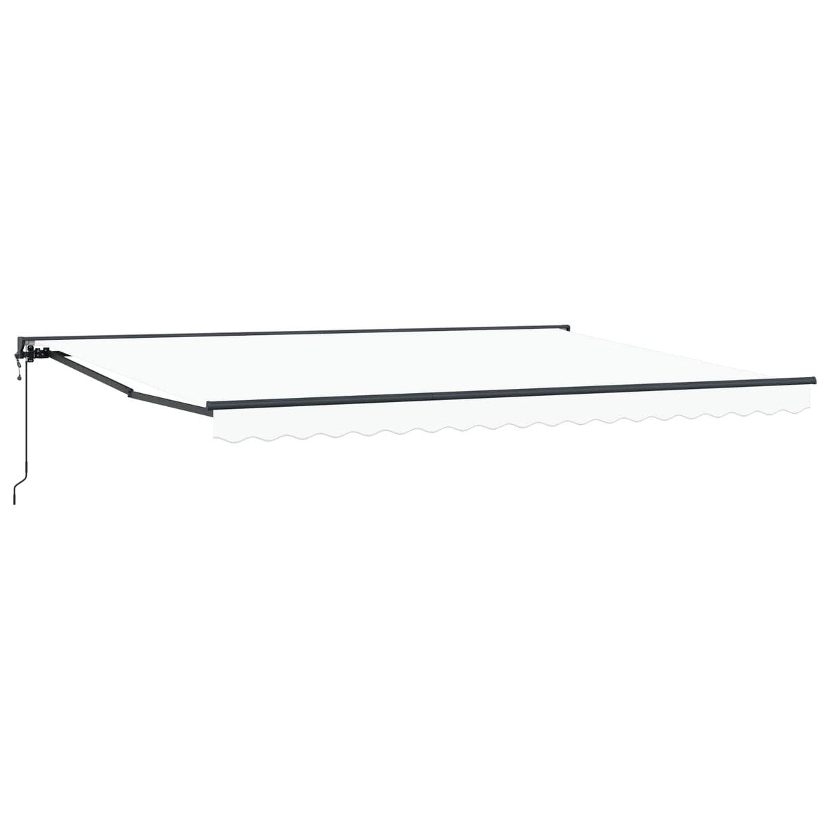 Elektrische Markise, Ausziehbar, 4x3,5 m, Weiß/Anthrazit