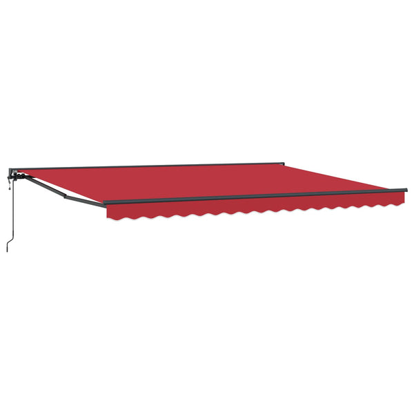 vidaXL Electric Retractable Awning Red and Anthracite 4.5 x 3.5 m