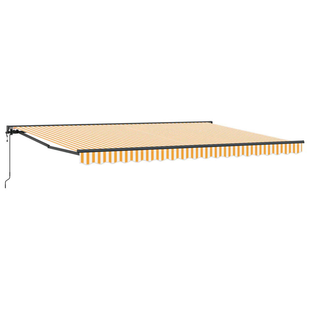 vidaXL Electric Retractable Awning Yellow, White, Anthracite 5 x 3.5 m