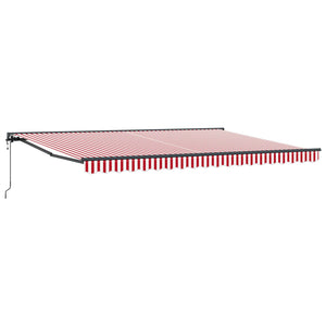 vidaXL Electric Retractable Awning Red, White, Anthracite 5 x 3.5 m