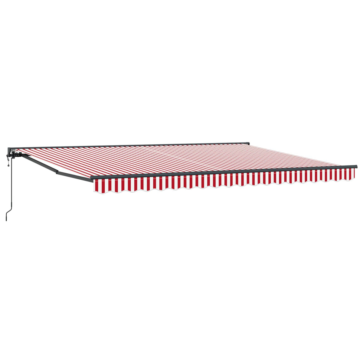 vidaXL Electric Retractable Awning Red, White, Anthracite 5 x 3.5 m