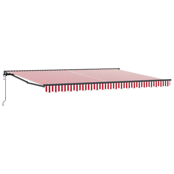 vidaXL Electric Retractable Awning Red, White, Anthracite 5 x 3.5 m