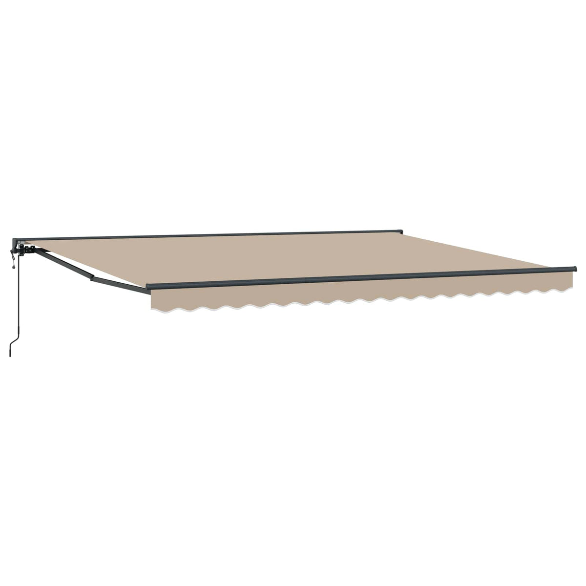 vidaXL Electric Retractable Awning Beige and Anthracite 5 x 3.5 m