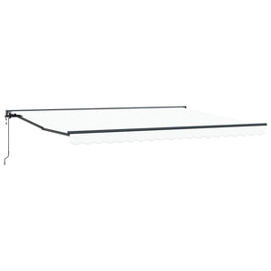 vidaXL Electric Extendable Awning White and Anthracite 5 x 3.5 m