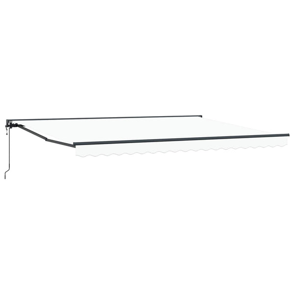 vidaXL Electric Extendable Awning White and Anthracite 5 x 3.5 m