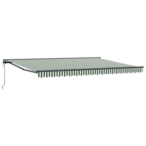 vidaXL Electric Retractable Awning Green, White, Anthracite 5 x 3.5 m