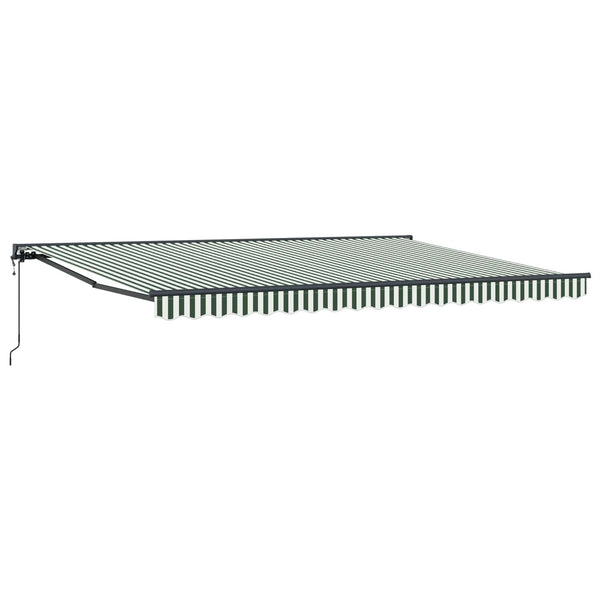 vidaXL Electric Retractable Awning Green, White, Anthracite 5 x 3.5 m