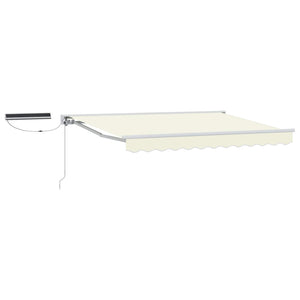 vidaXL Electric Retractable Awning Cream and White 2.5 x 2 m