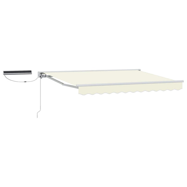 vidaXL Electric Retractable Awning Cream and White 3 x 2 m