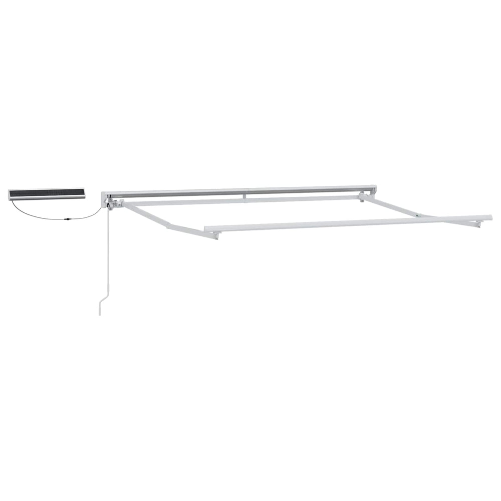 vidaXL Electric Retractable Awning Cream and White 3.5 x 2 m