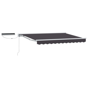 vidaXL Electric Retractable Awning White and Anthracite 3.5 x 2 m