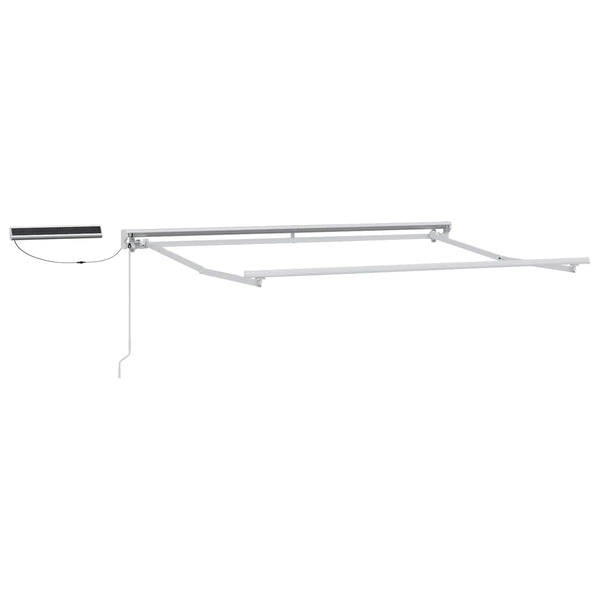 vidaXL Electric Retractable Awning White and Anthracite 3.5 x 2 m