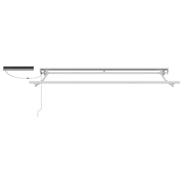vidaXL Electric Retractable Awning White and Anthracite 3.5 x 2 m