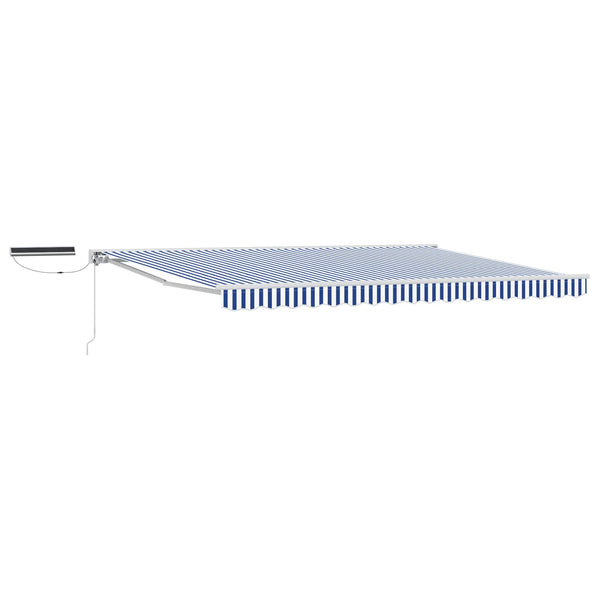 Elektrische Markise, Ausziehbar, 4x2m, Blau-Weiß