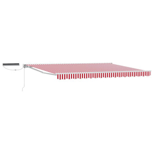 Elektrische Markise, Ausziehbar, 4x2m, Rot/Weiß
