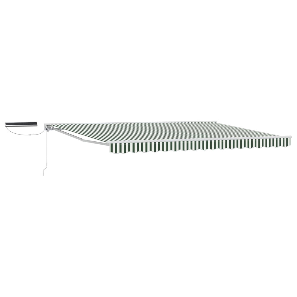 Elektrische Markise, Ausziehbar, Grün/Weiß, 4x2m