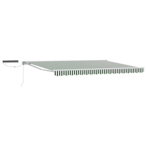 Elektrische Markise, Ausziehbar, Grün/Weiß, 4x2m