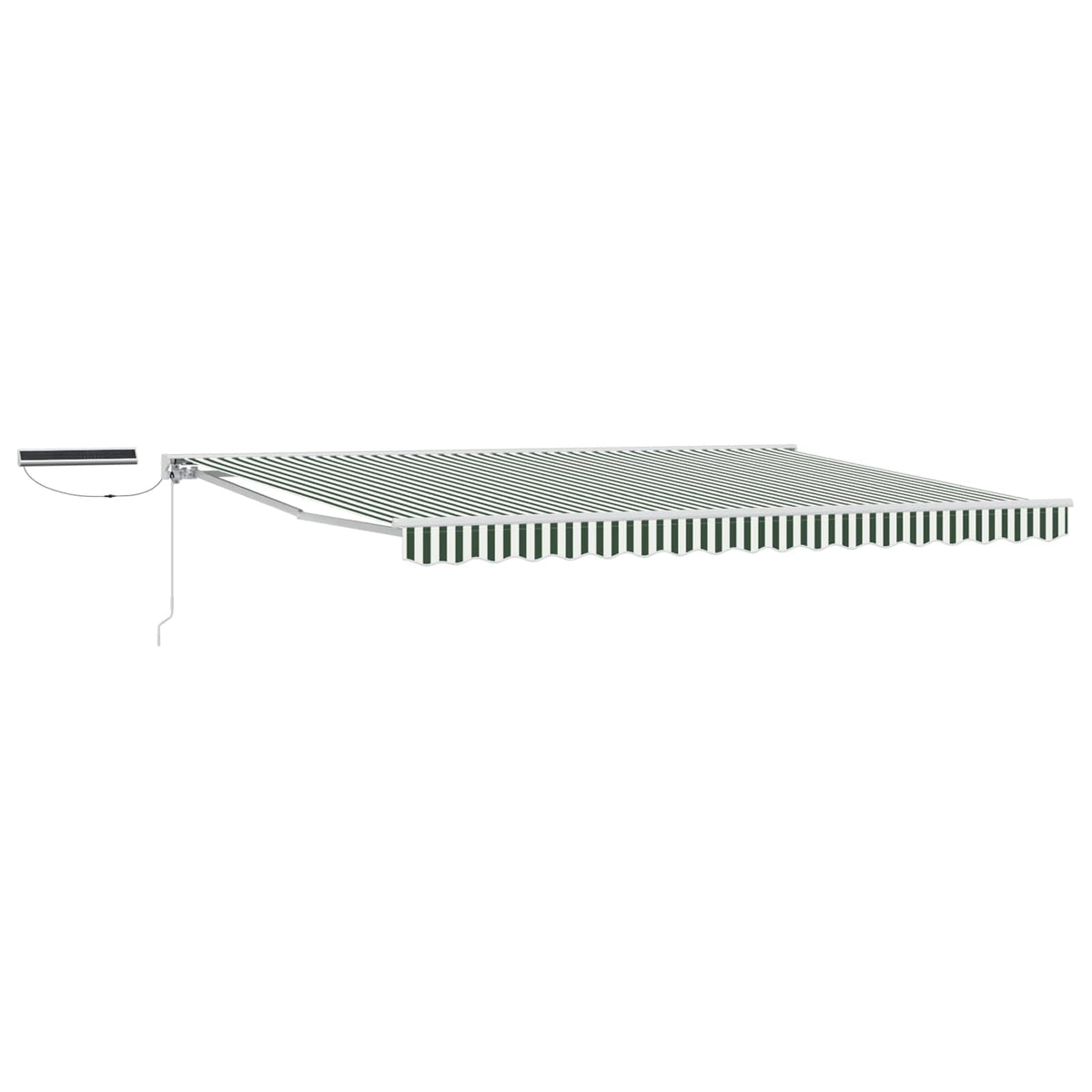 Elektrische Markise, Ausziehbar, Grün/Weiß, 4x2m